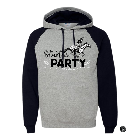 Start the Party Men's Raglan Hooded Sweatshirt