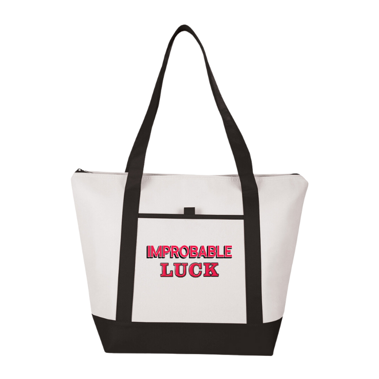 Improbable Luck Embroidered Tote Bag