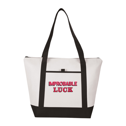 Improbable Luck Embroidered Tote Bag