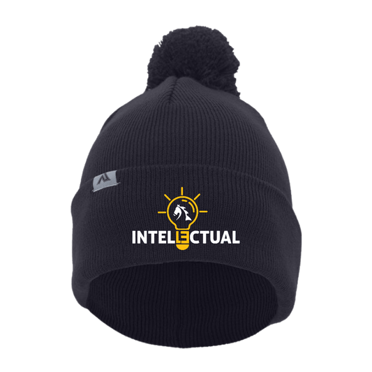 Intellectual Beanie with Pom-Pom