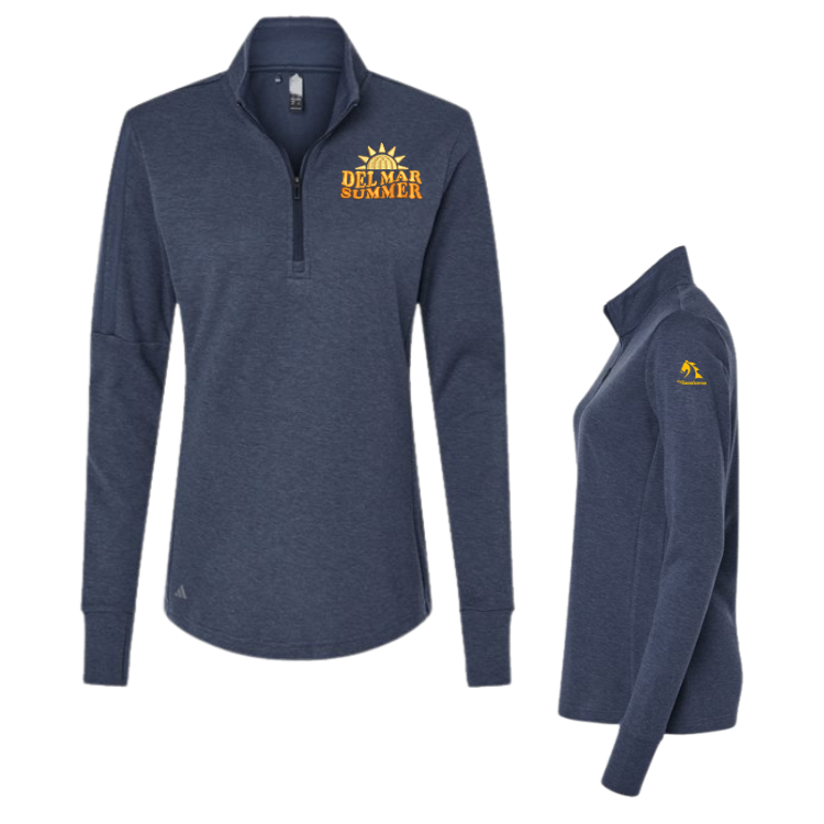 Del Mar Summer - Adidas Women's 3-Stripes Quarter-Zip Sweater