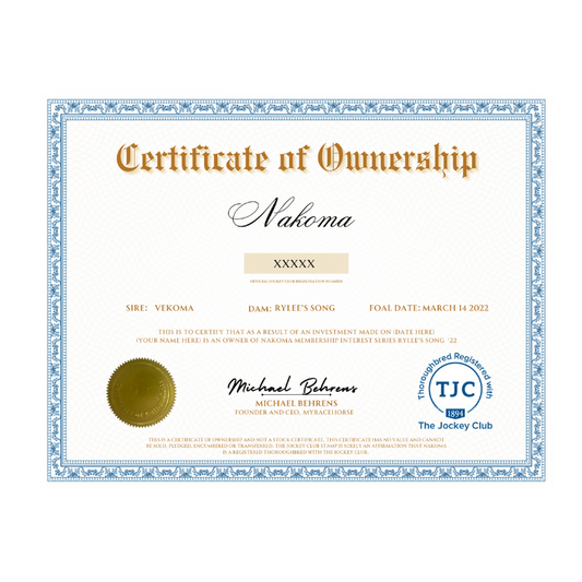 Nakoma Certificate of Ownership