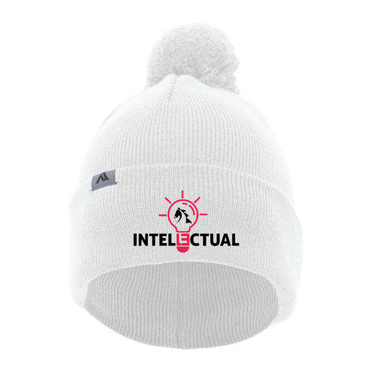 Intellectual Beanie with Pom-Pom