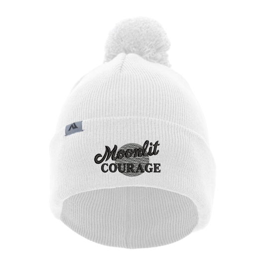 Moonlit Courage Beanie with Pom-Pom