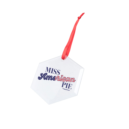 Miss American Pie Hexagonal Glass Ornament