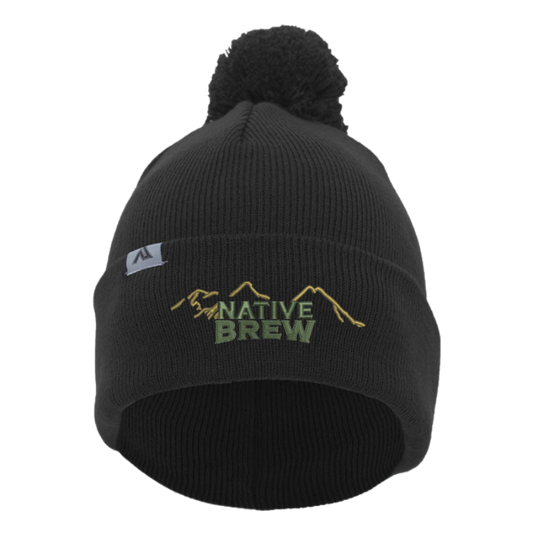 Native Brew Beanie with Pom-Pom