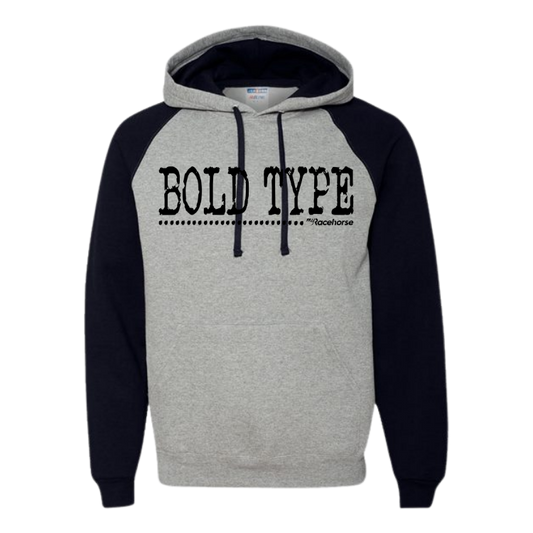 Bold Type Men's Raglan Hooded Sweatshirt