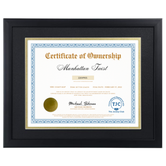 Manhattan Twist Certificate of Ownership