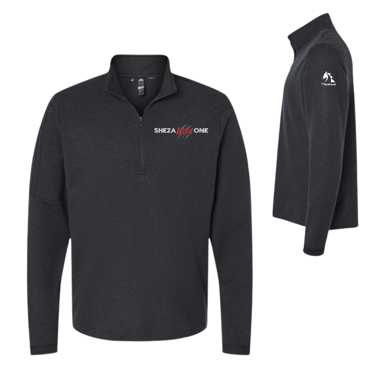 Shezawildone - Adidas Men's 3-Stripes Quarter-Zip Sweater