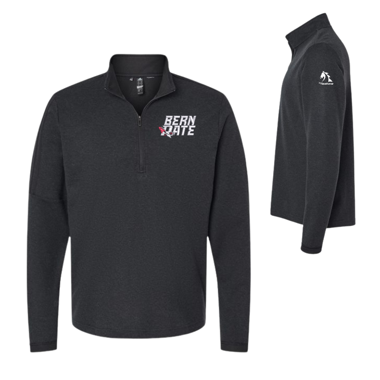 Bern Rate - Adidas Men's 3-Stripes Quarter-Zip Sweater