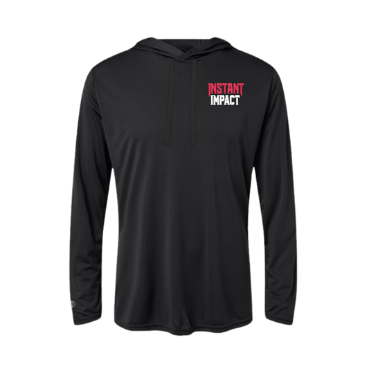 Instant Impact Embroidered Women's Hooded Long Sleeve T-Shirt