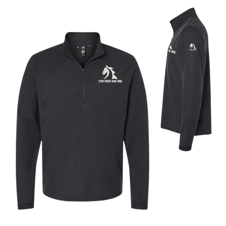 MyRacehorse Custom - Adidas Men's 3-Stripes Quarter-Zip Sweater