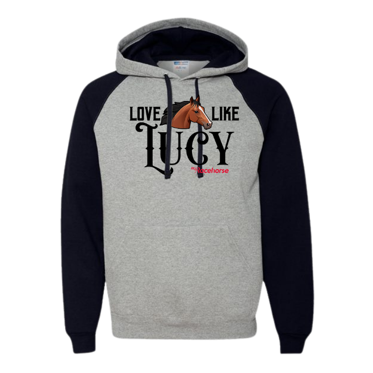 Love Like Lucy Men's Raglan Hooded Sweatshirt