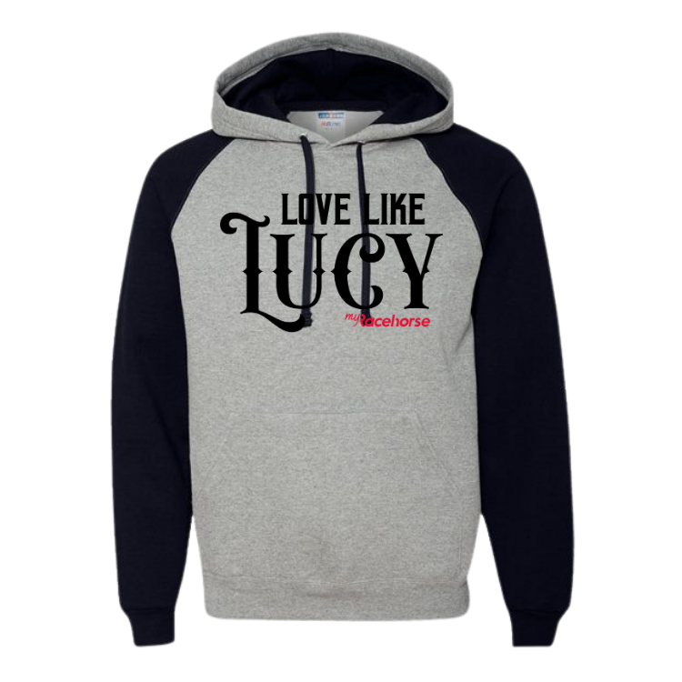 Love Like Lucy Men's Raglan Hooded Sweatshirt