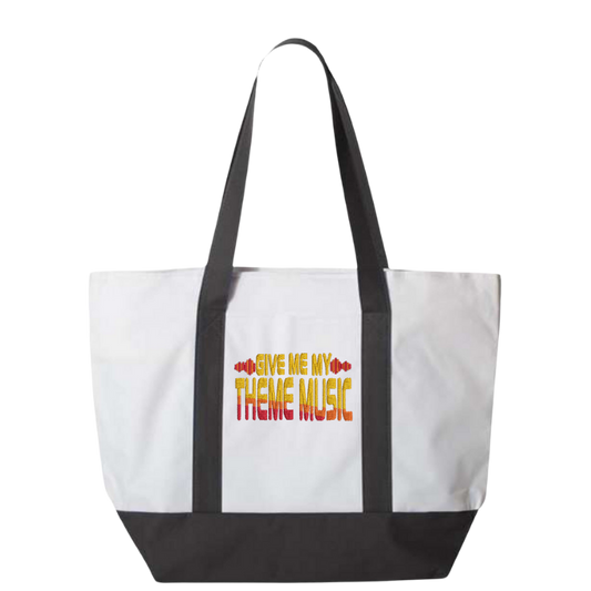 Givememythememusic Embroidered Tote Bag