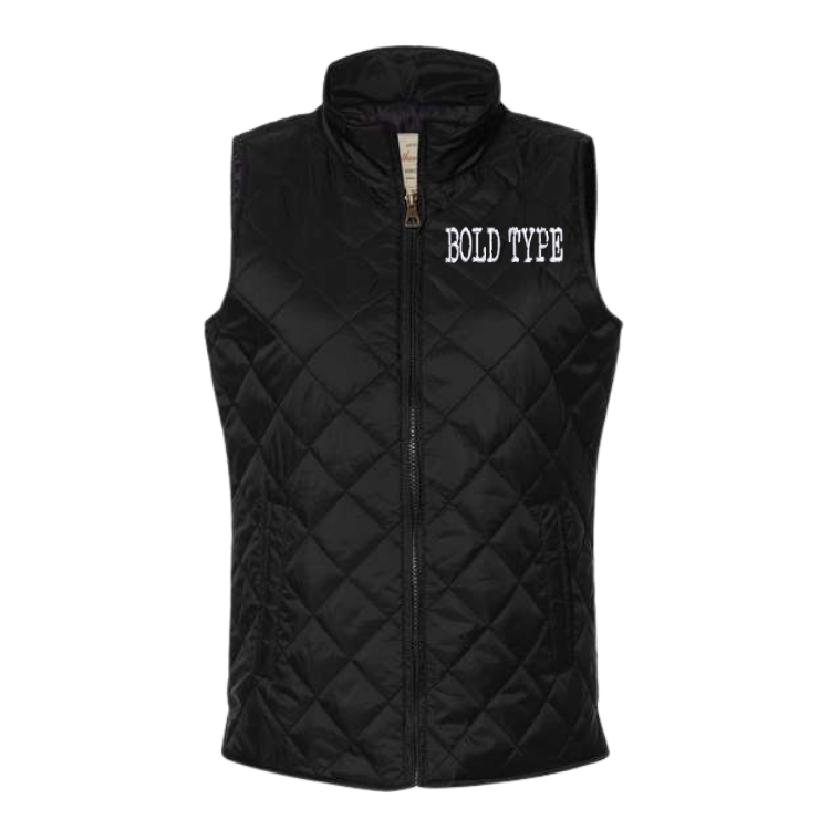Bold Type Women's Quilted Vest