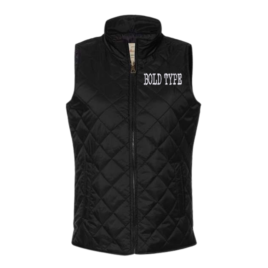 Bold Type Women's Quilted Vest