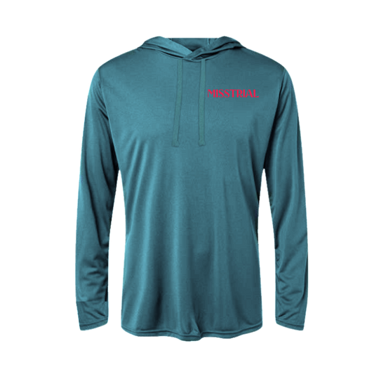 Misstrial Embroidered Women's Hooded Long Sleeve T-Shirt