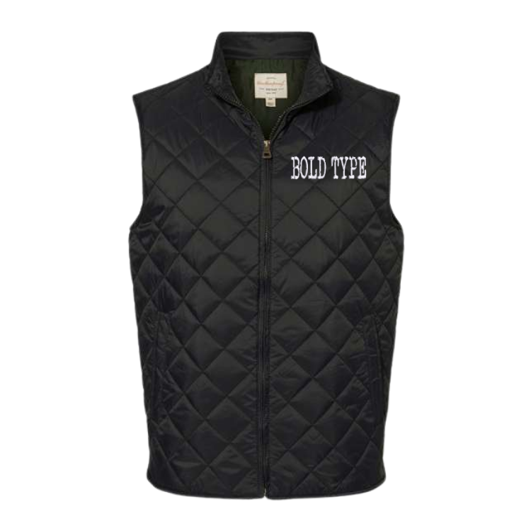 Bold Type Men's Quilted Vest