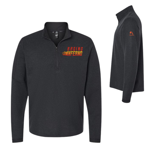 Raging Inferno - Adidas Men's 3-Stripes Quarter-Zip Sweater