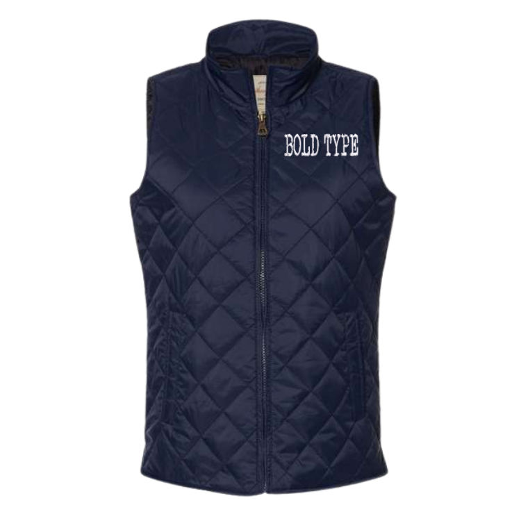 Bold Type Women's Quilted Vest