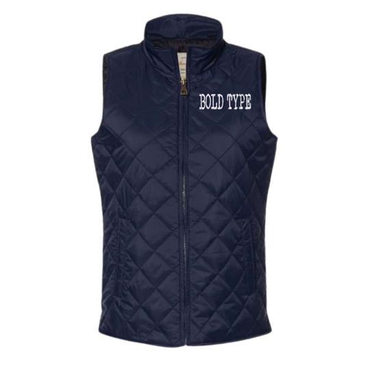 Bold Type Women's Quilted Vest