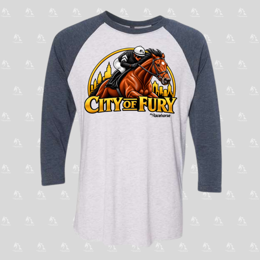 City of Fury Unisex 3/4 Sleeve Raglan T-Shirt