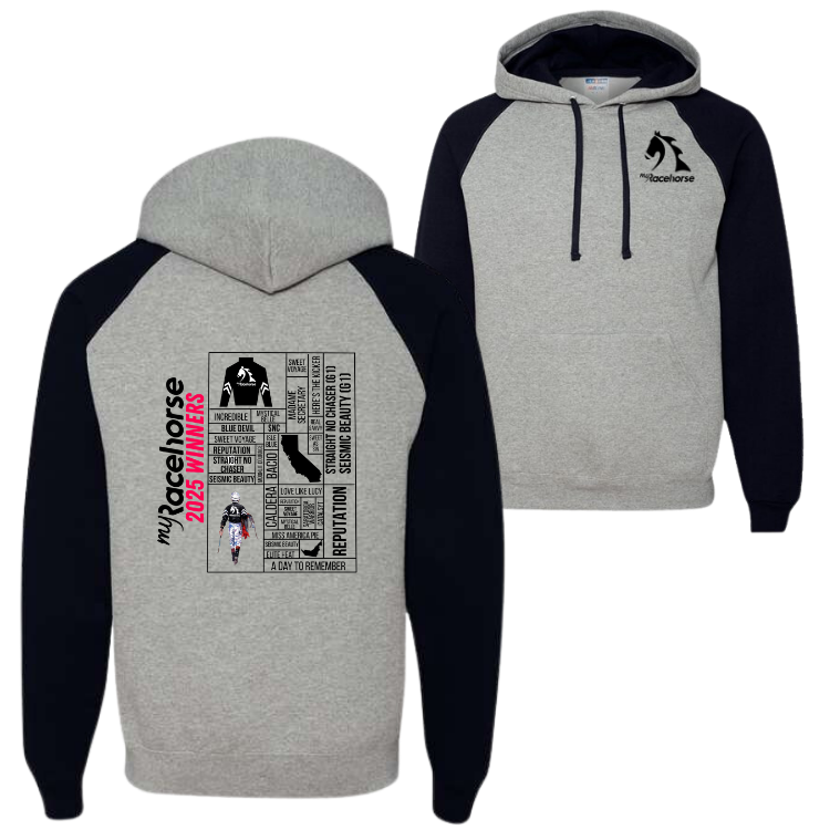 MRH Winner's 2025 Collection Men's Raglan Hooded Sweatshirt