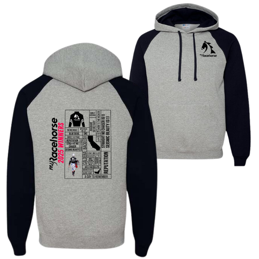 MRH Winner's 2025 Collection Men's Raglan Hooded Sweatshirt