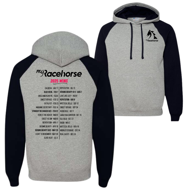 MRH Winner's 2025 Collection Men's Raglan Hooded Sweatshirt
