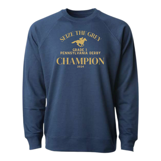 Seize the Grey Pennsylvania Derby - Lightweight Loopback Terry Crewneck Sweatshirt
