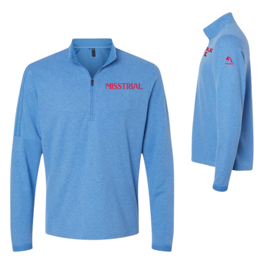 Misstrial - Adidas Men's 3-Stripes Quarter-Zip Sweater