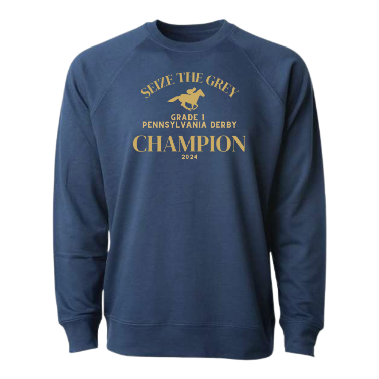 Seize the Grey Pennsylvania Derby - Lightweight Loopback Terry Crewneck Sweatshirt