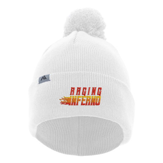Raging Inferno Beanie with Pom-Pom