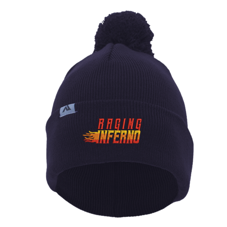 Raging Inferno Beanie with Pom-Pom