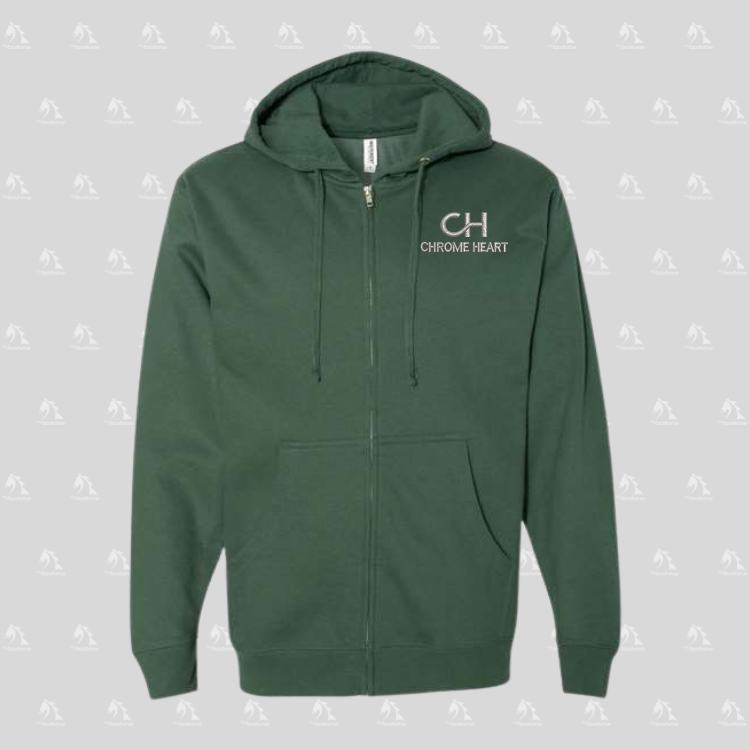 Chrome Heart Unisex Fleece Zip Hoodie