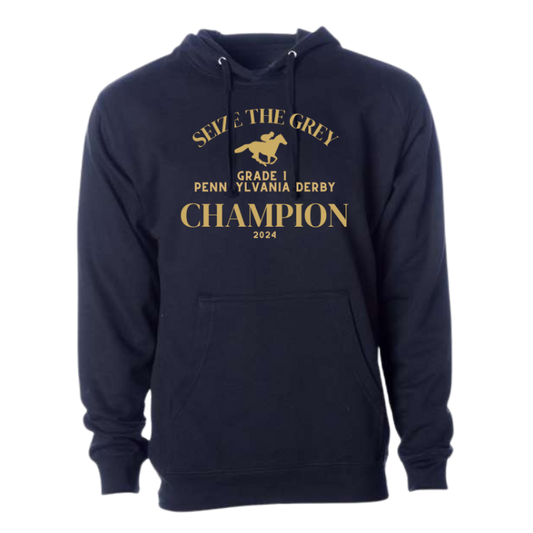 Seize the Grey Pennsylvania Derby - Midweight Unisex Hooded Sweatshirt