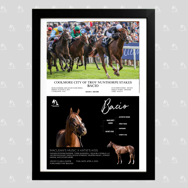 Bacio - Nunthorpe Stakes Custom Photo / Owner Photo Collage