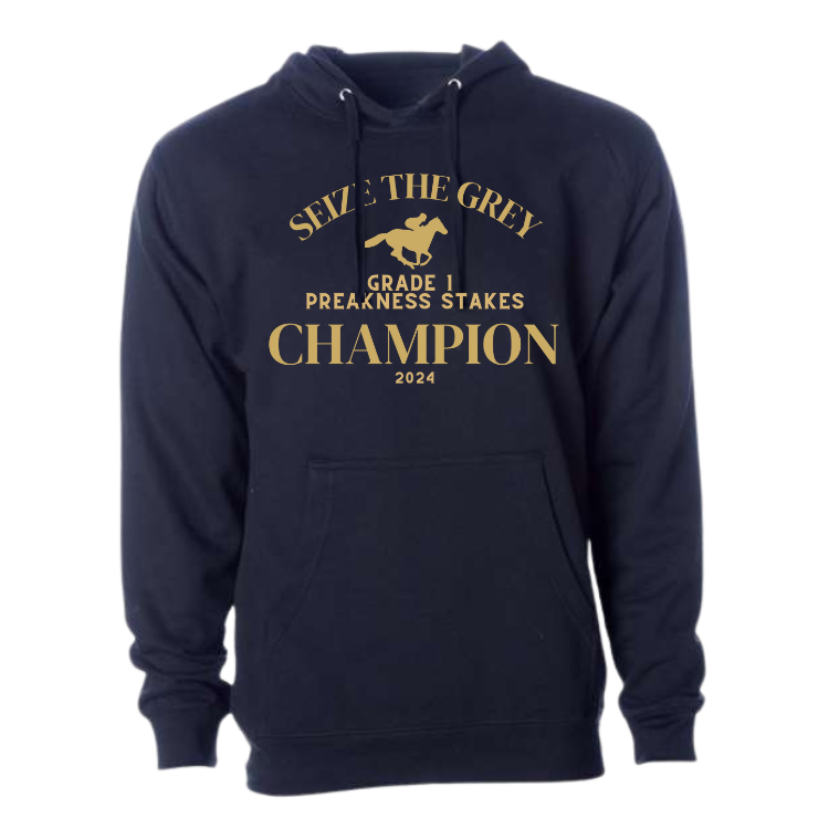 Seize the Grey Preakness Stakes - Midweight Unisex Hooded Sweatshirt
