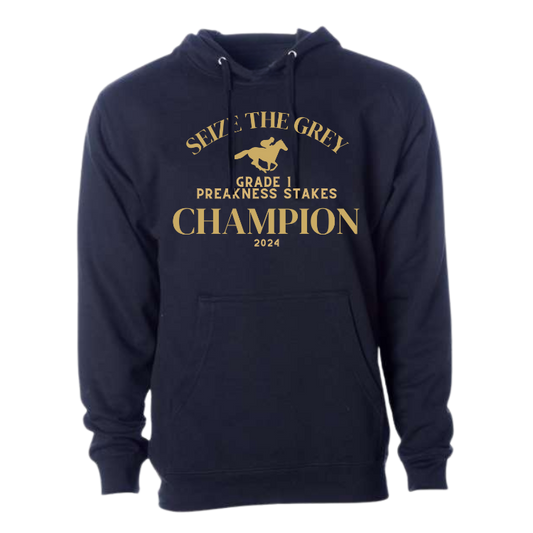 Seize the Grey Preakness Stakes - Midweight Unisex Hooded Sweatshirt