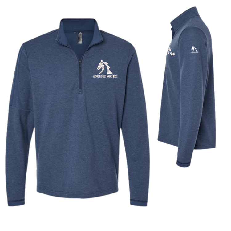 MyRacehorse Custom - Adidas Men's 3-Stripes Quarter-Zip Sweater