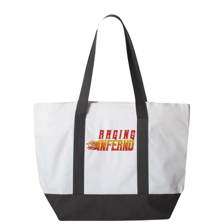 Raging Inferno Embroidered Tote Bag