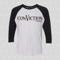 Load image into Gallery viewer, Conviction Unisex 3/4 Sleeve Raglan T-Shirt
