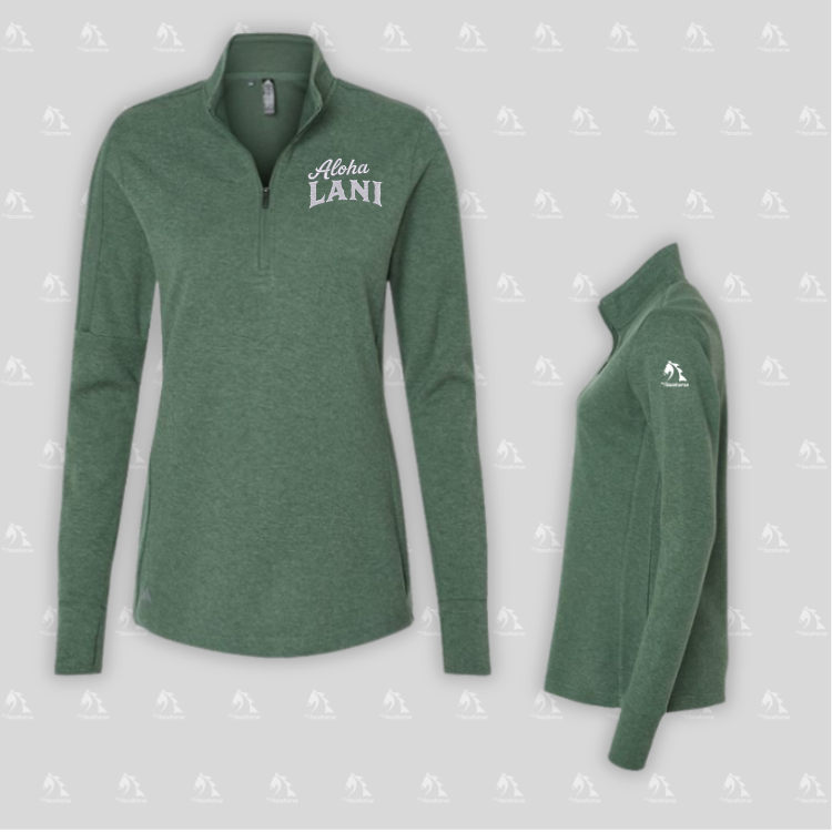 Aloha Lani - Adidas Women's 3-Stripes Quarter-Zip Sweater