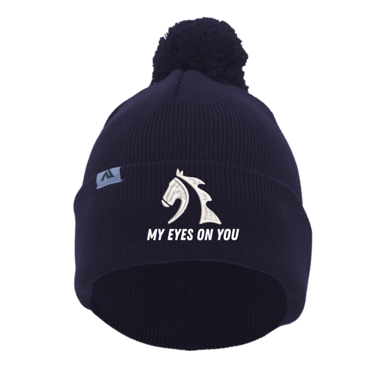 My Eyes On You Beanie with Pom-Pom