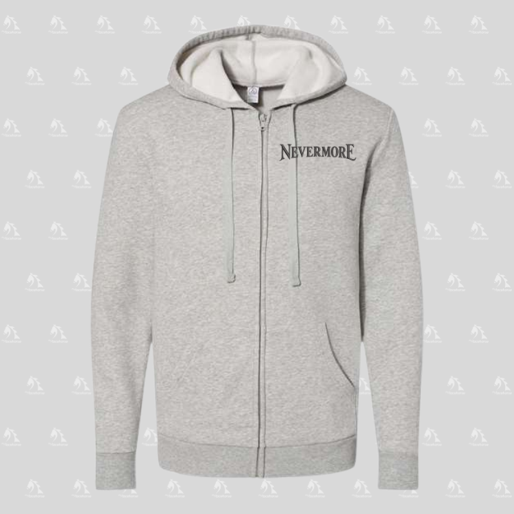 Nevermore Unisex Fleece Zip Hoodie
