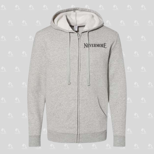 Nevermore Unisex Fleece Zip Hoodie