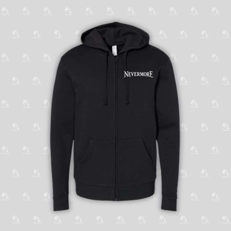 Nevermore Unisex Fleece Zip Hoodie
