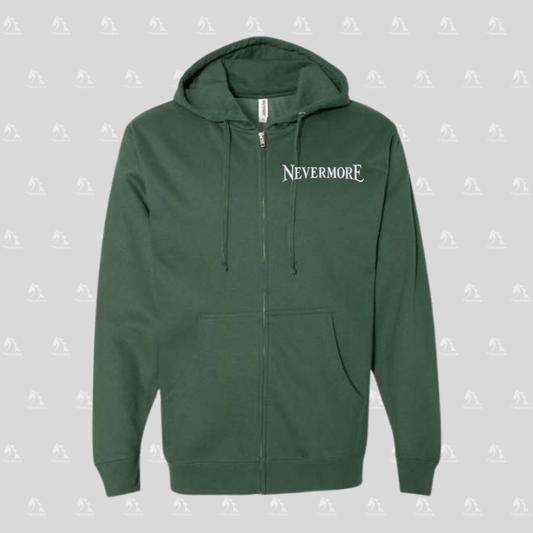 Nevermore Unisex Fleece Zip Hoodie