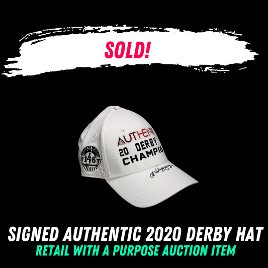 Authentic 2020 Derby Hat Signed by Johnny Velazquez